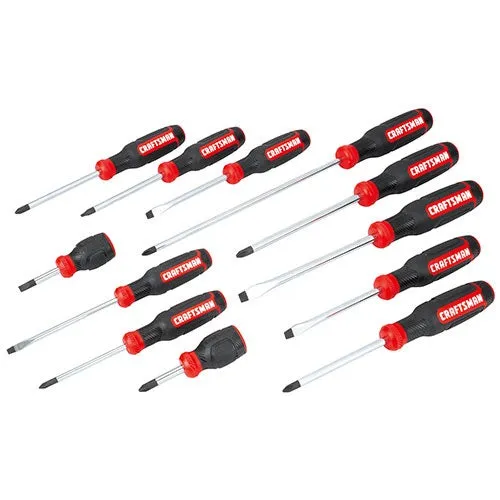 12pc Bi-Material  Assorted Screwdriver Set