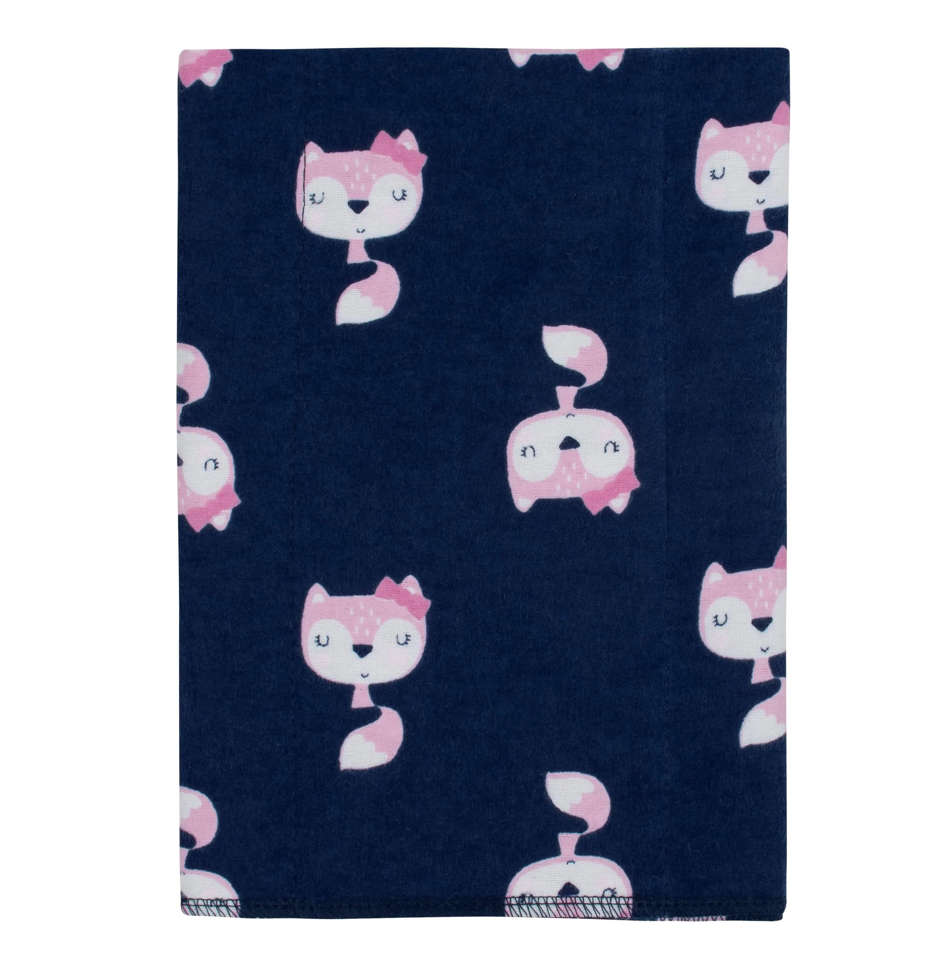 4-Pack Baby Girls Fox Flannel Burp Cloths