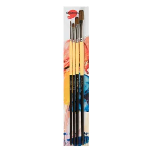 4-Piece Snow Synthetic Paintbrush Set - G