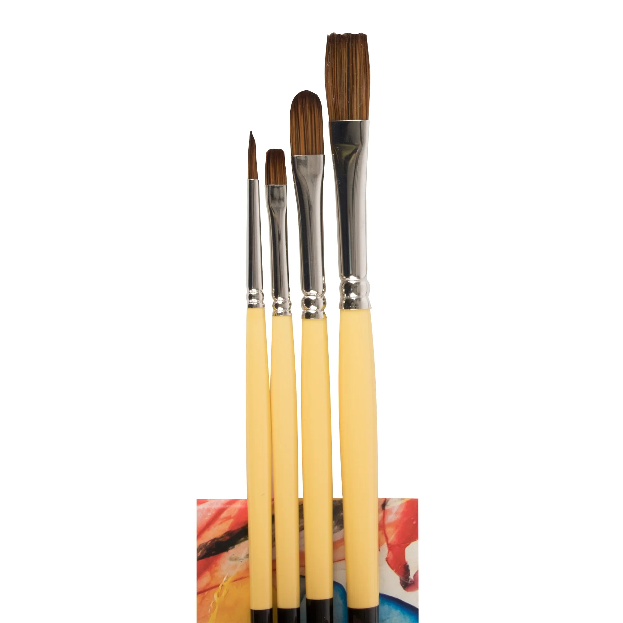 4-Piece Snow Synthetic Paintbrush Set - G