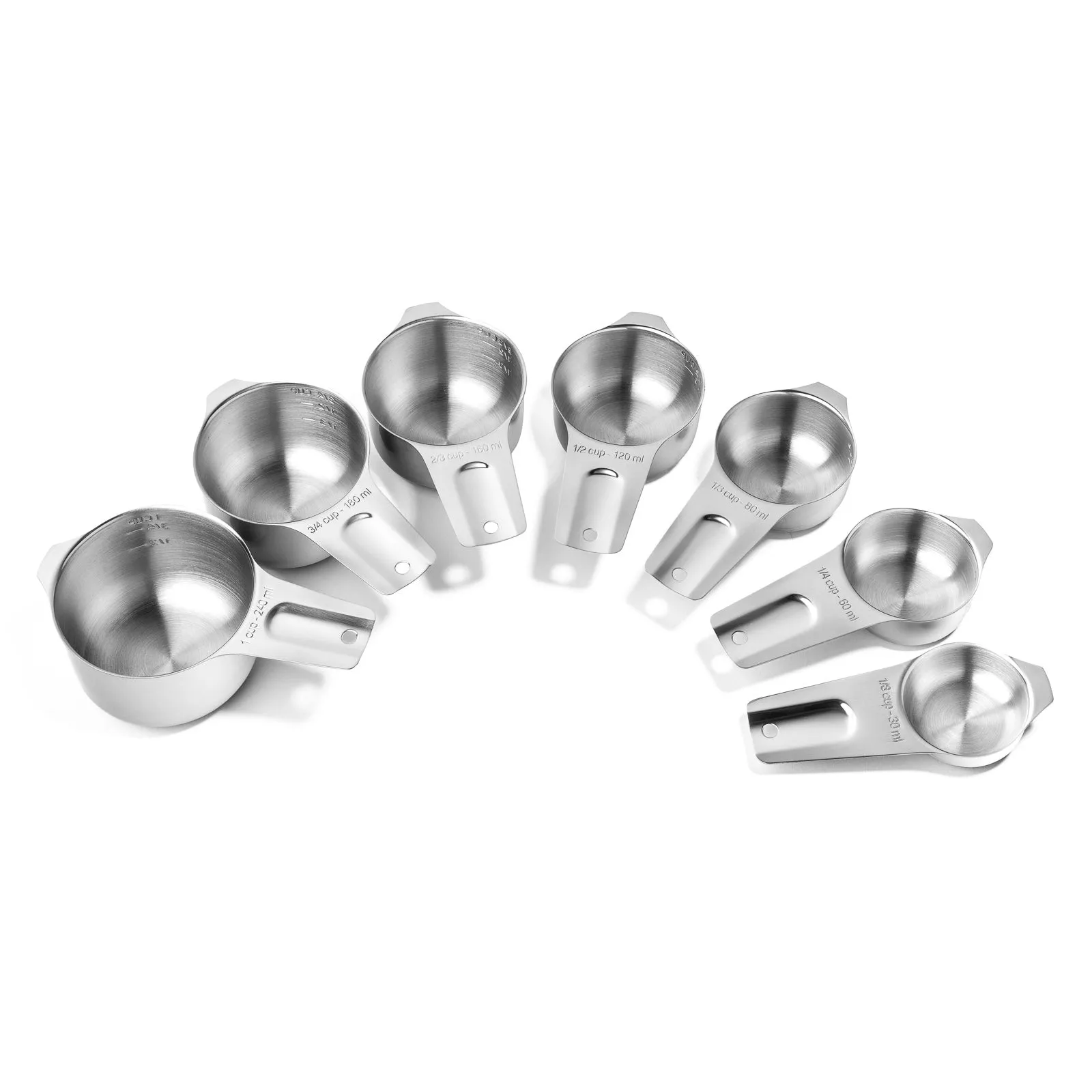 7-Pack, Stainless Steel Measuring Cup Set  by Last Confection