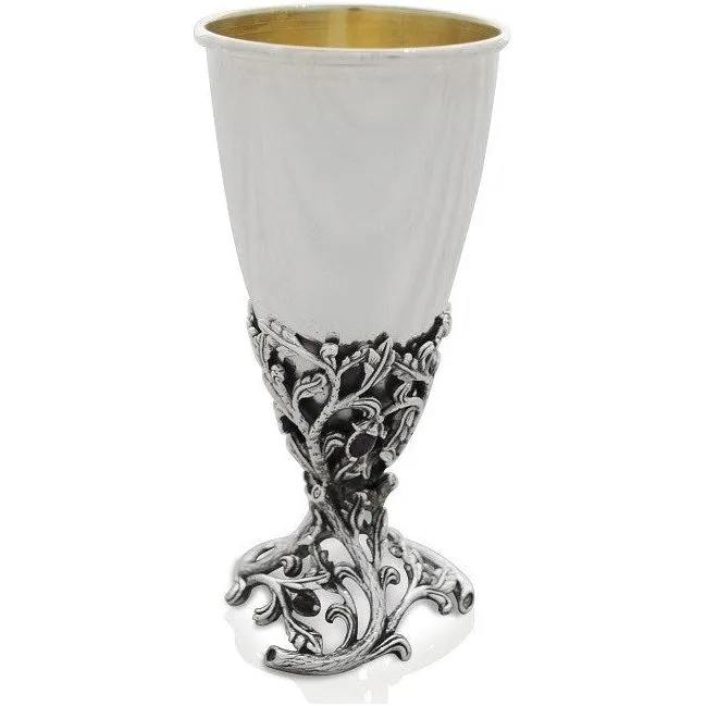 925 Sterling Silver BOAZ Kiddush Cup Goblet 5.5'' Made in Israel By NADAV