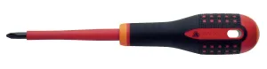 Bahco ERGO handled Screwdriver, insulated to 1000V, phillips head, 162mm blade 60mm, PH 0