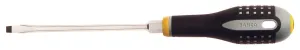 Bahco ERGO handled Screwdriver, slotted head, square shank, flat tip, 366mm, blade 175mm, tip 10.0mm.