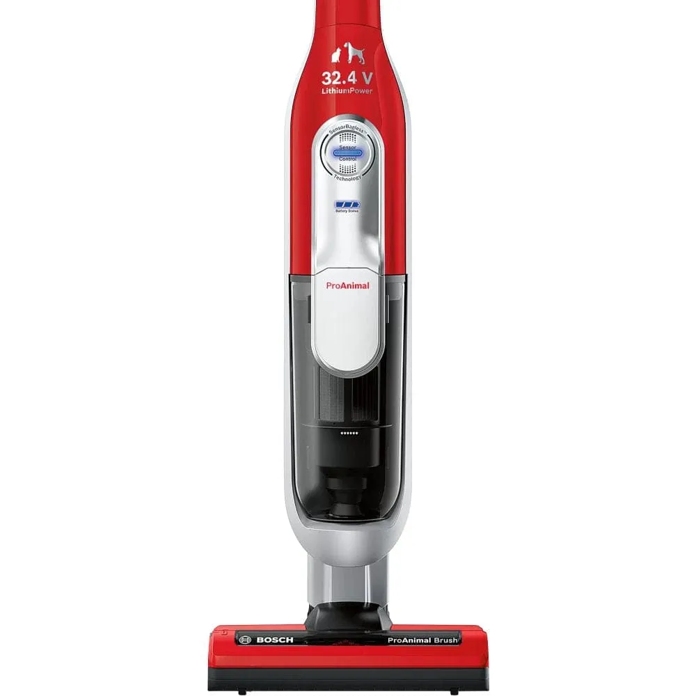 Bosch BCH7PETGB Athlet Serie 8 ProAnimal 32.4V Cordless Vacuum Cleaner, upto 75 minutes runtime Red