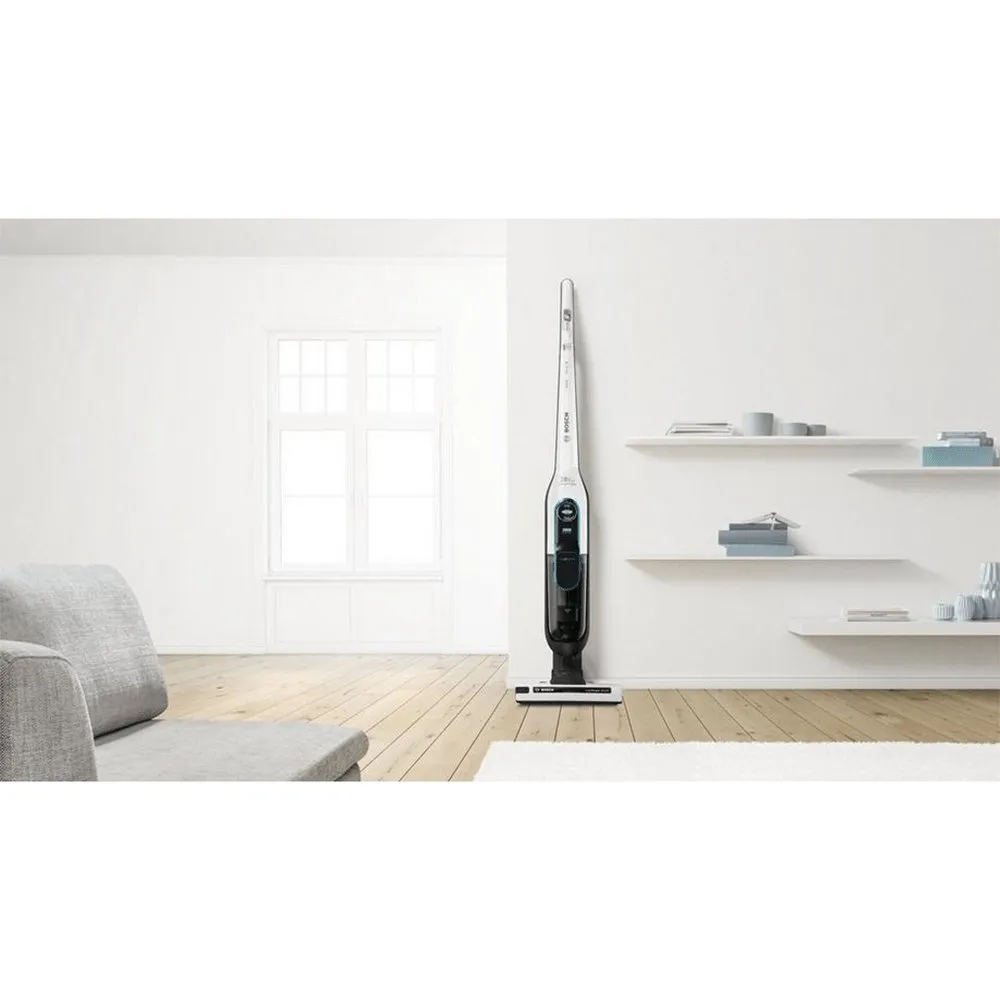 Bosch BCH86SILGB Athlet Serie 6 Prosilence Upright Vacuum Cleaner, 28.5cm Wide - 60 Minutes Run Time - White