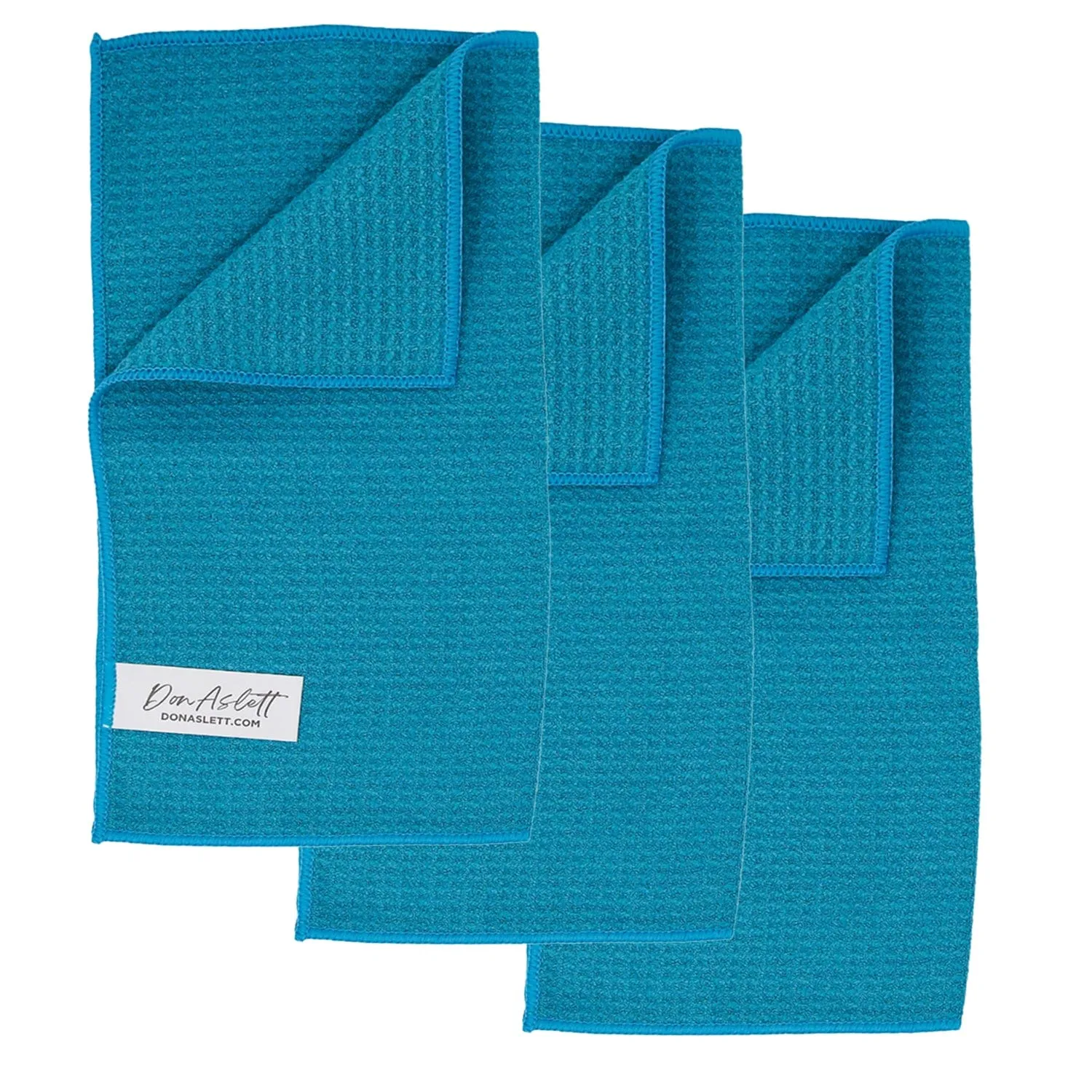 Don Aslett Waffle Weave Microfiber Cloths 12x12" - 3 pack