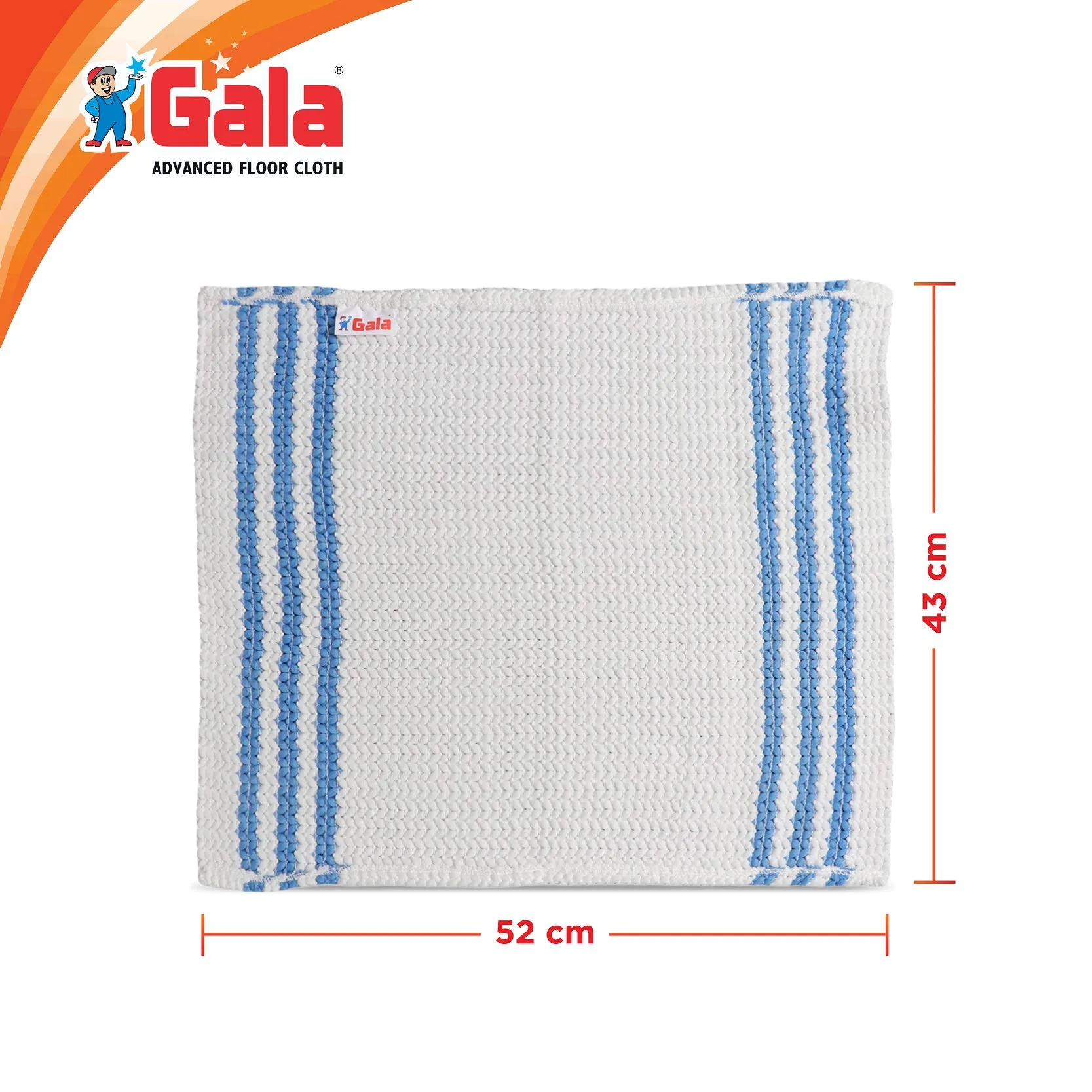 Gala Microfiber Cleaning Cloth (Pack of 1, White)