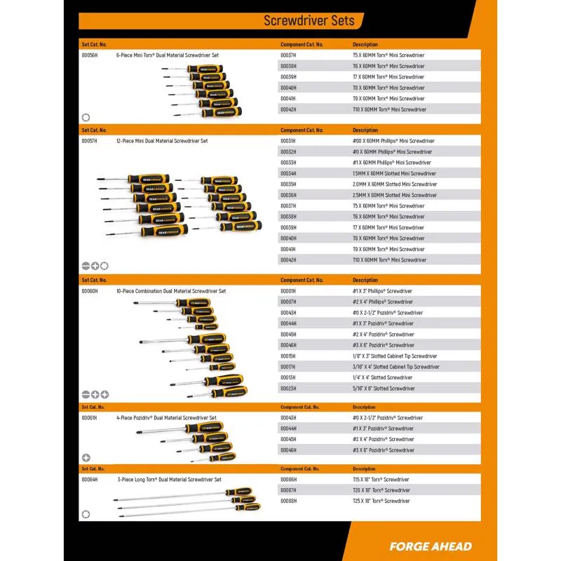 Gearwrench Phillips/Slotted Mini Screwdriver Set 6 pc