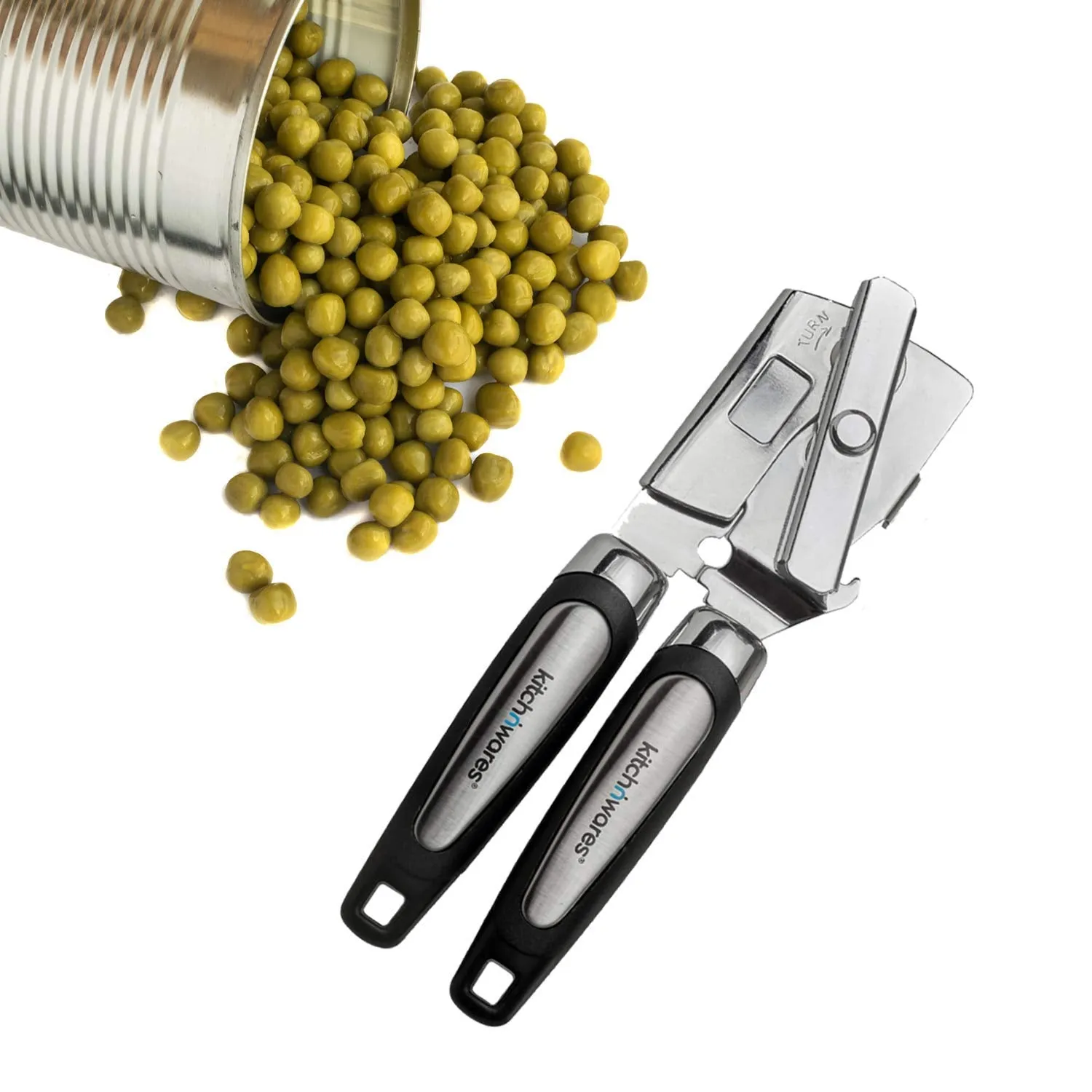 Kitch N Wares Professional Can Opener with Built-In Bottle Opener, 2