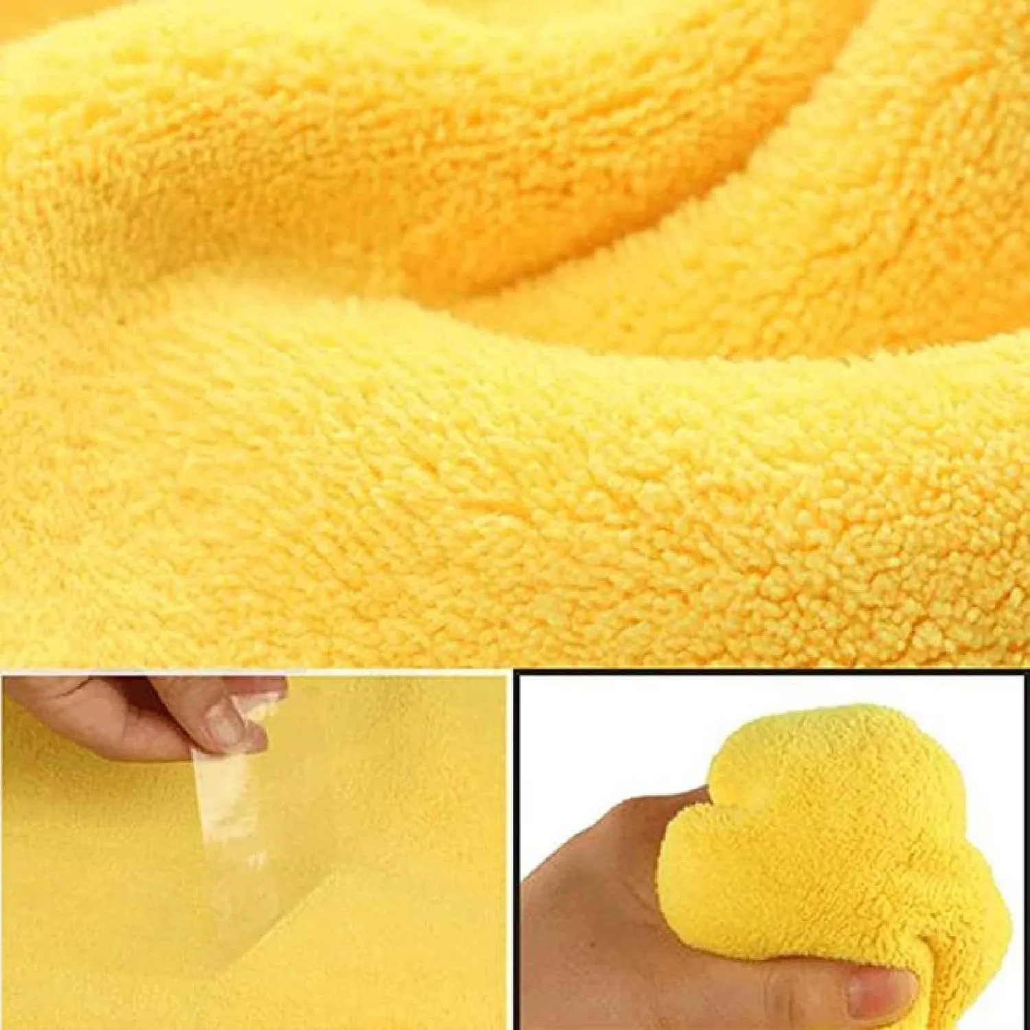 SHFTI Microfiber Cleaning Cloths, Drying Towel, All-Purpose Softer Highly Absorbent, Lint Free, Streak Free Wash Cloth for House, Kitchen, Car, Window, Gifts (30 X 30 CM, Pack of 4)