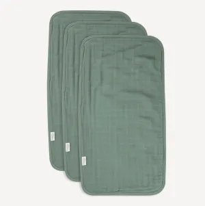 Ultra Soft Muslin Bamboo Burp Cloths - 3 Pack (Sage)