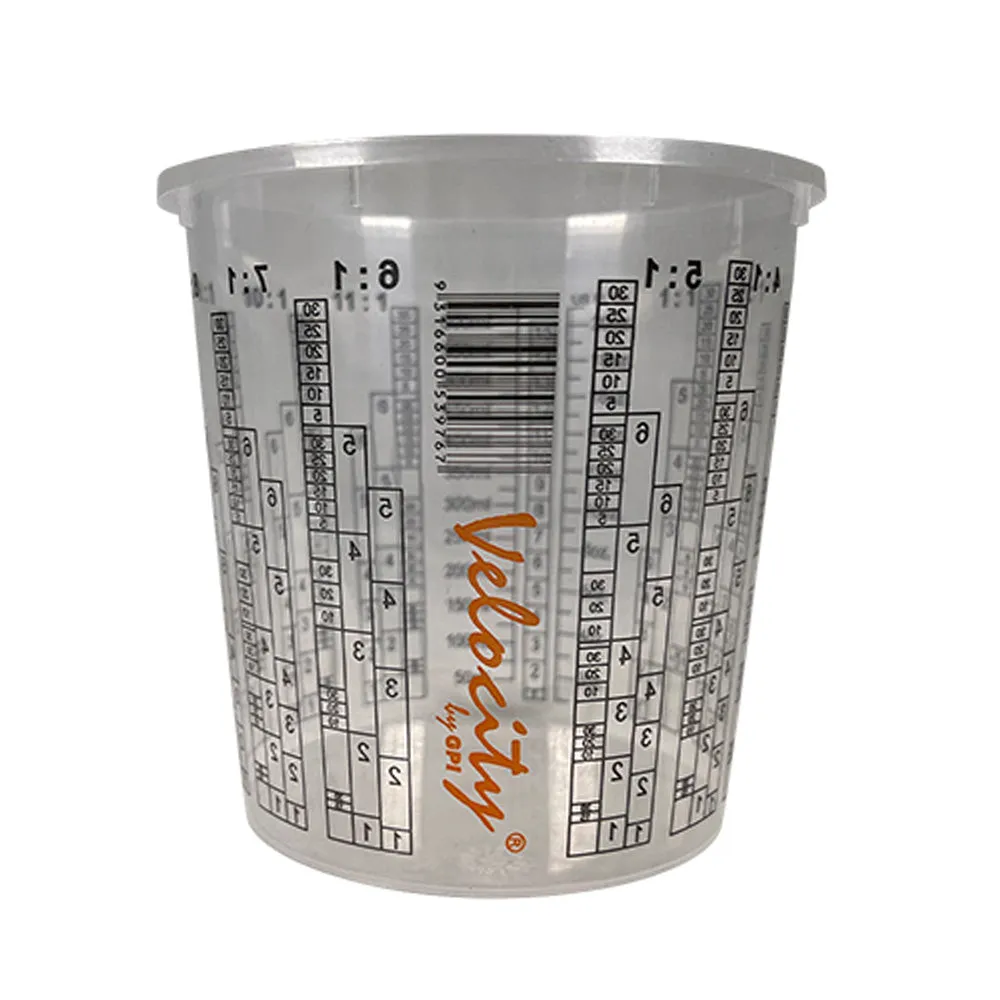 VELOCITY Calibrated Graduated Paint Mixing Cups 350ml x 25 Pack VM4