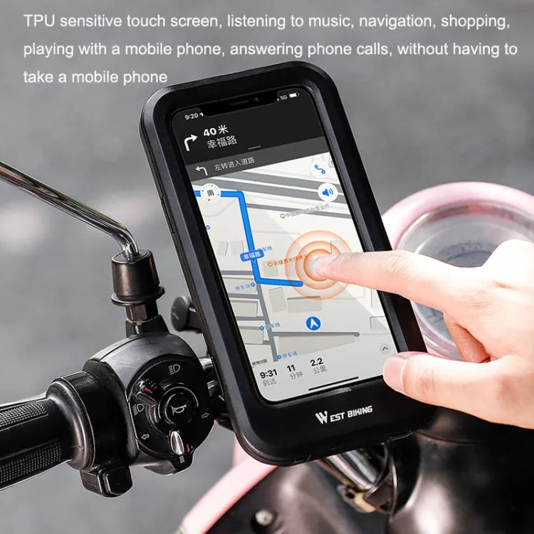 WEST BIKING Bicycle Riding Waterproof and Shockproof Phone Bracket, Style: Handlebar